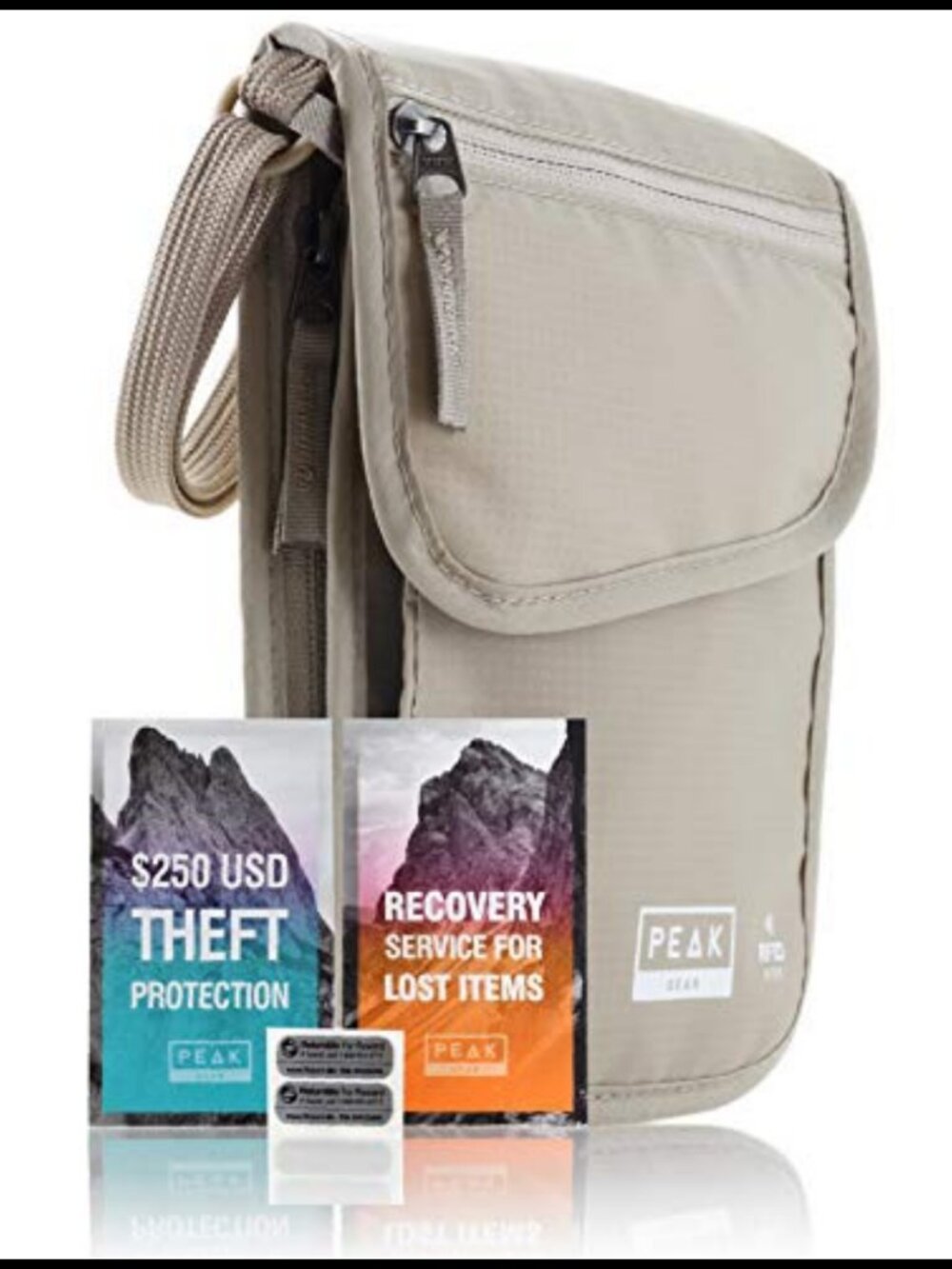 RFID Blocking Neck Wallet Travel Passport Holder Crossbody